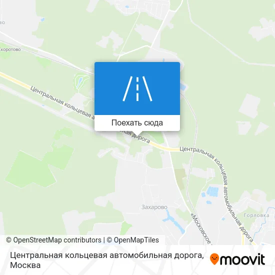 Карта Центральная кольцевая автомобильная дорога