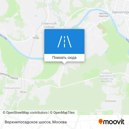 Карта Верхнепосадское шоссе