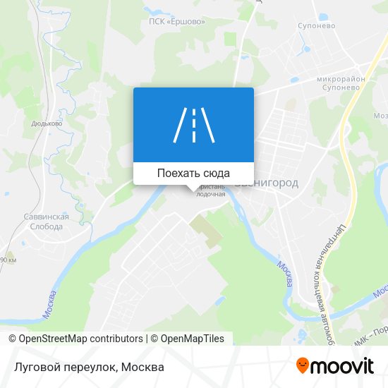 Карта Луговой переулок