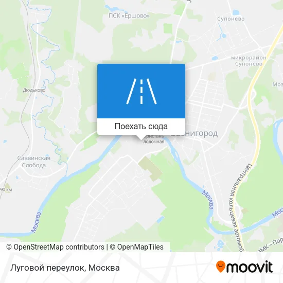 Карта Луговой переулок