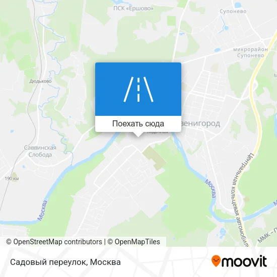Карта Садовый переулок