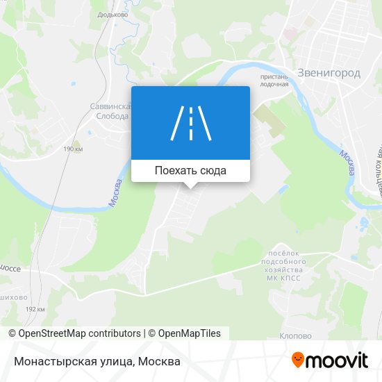 Карта Монастырская улица