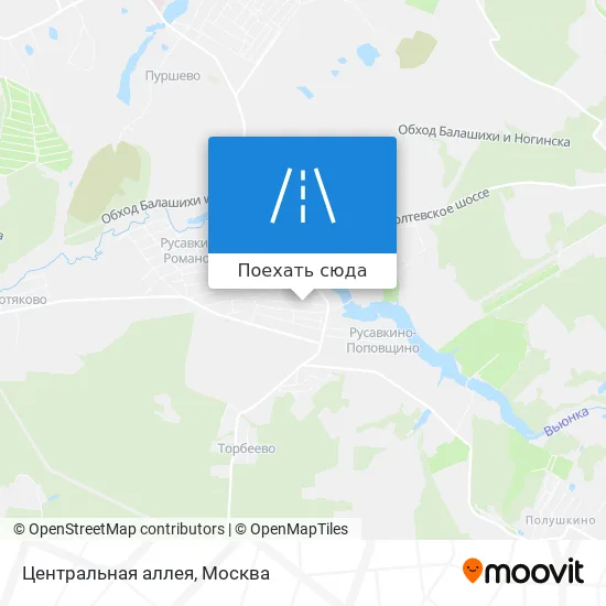 Карта Центральная аллея
