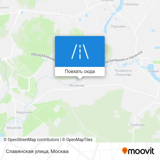 Карта Славянская улица