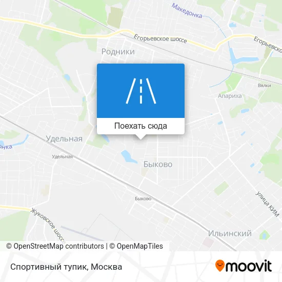Карта Спортивный тупик