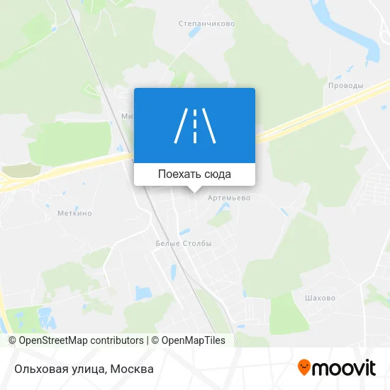 Карта Ольховая улица