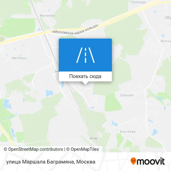 Карта улица Маршала Баграмяна