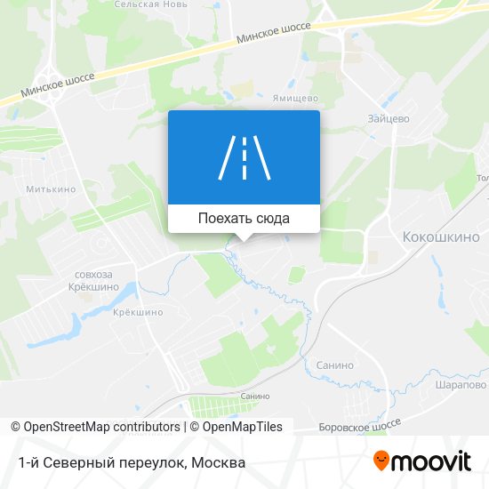 Карта 1-й Северный переулок