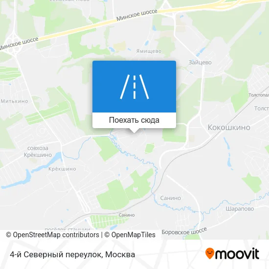 Карта 4-й Северный переулок