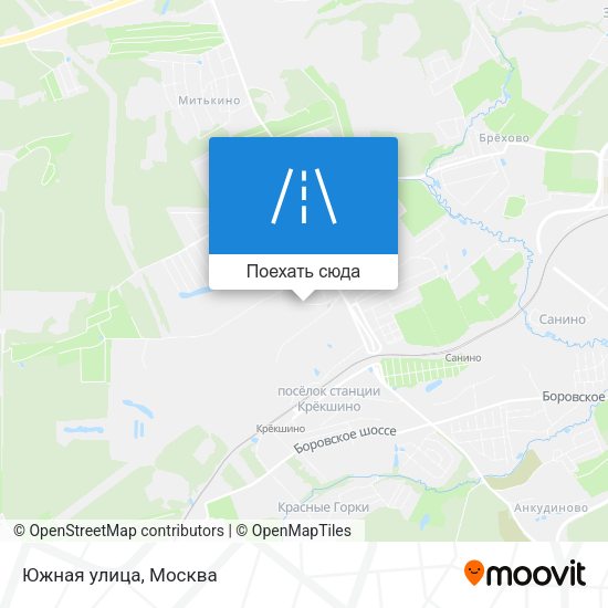 Карта Южная улица