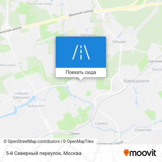 Карта 5-й Северный переулок