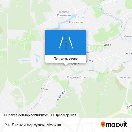 Карта 2-й Лесной переулок