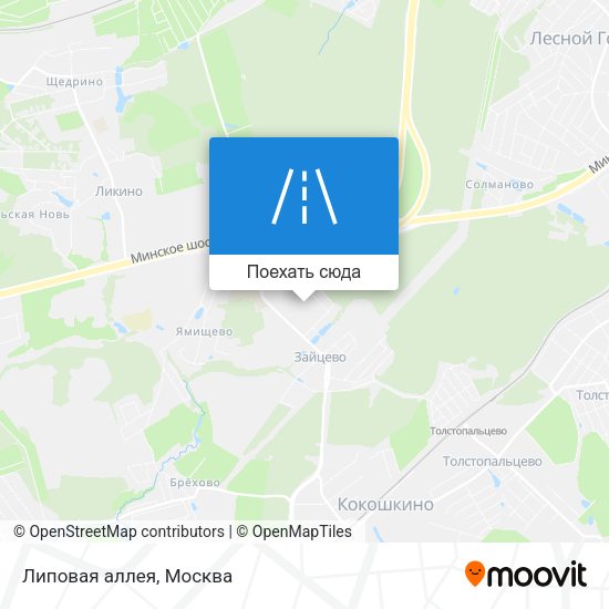 Карта Липовая аллея