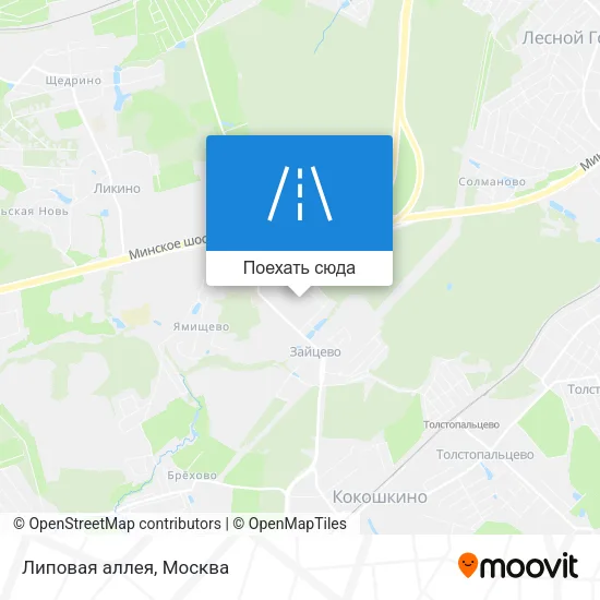 Карта Липовая аллея