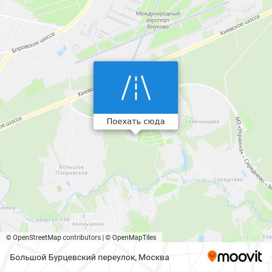 Карта Большой Бурцевский переулок