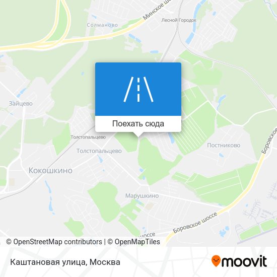 Карта Каштановая улица