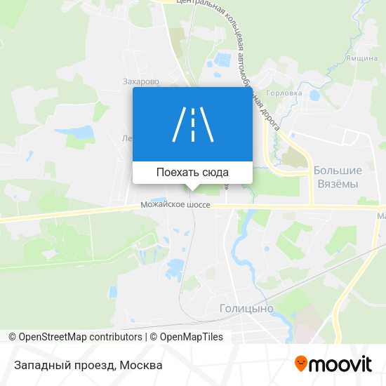 Карта Западный проезд