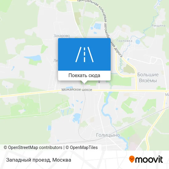 Карта Западный проезд
