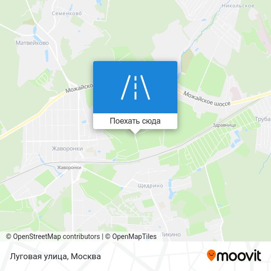 Карта Луговая улица
