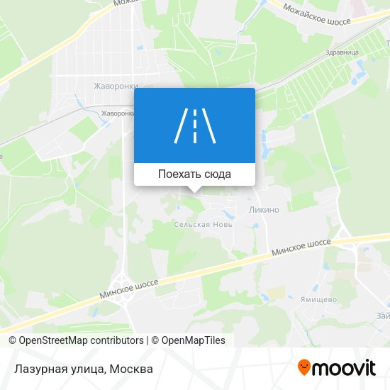 Карта Лазурная улица