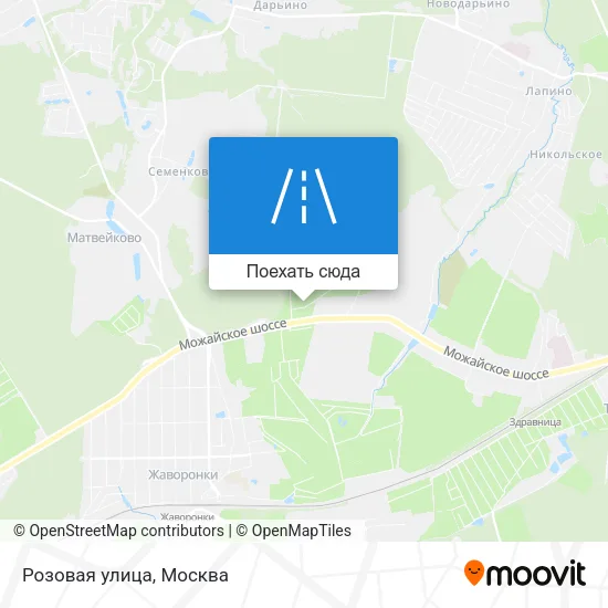 Карта Розовая улица