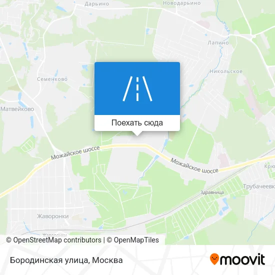 Карта Бородинская улица