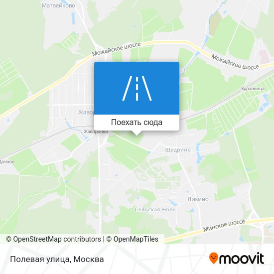 Карта Полевая улица