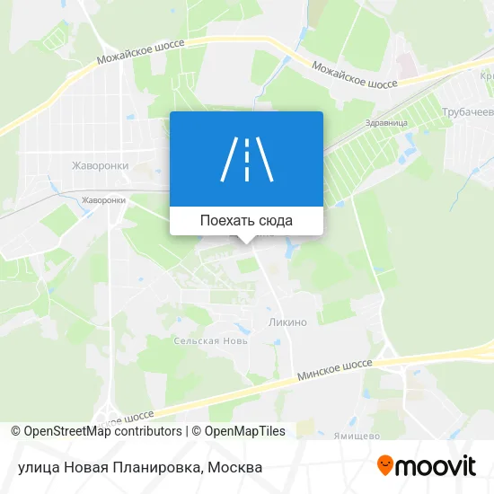 Карта улица Новая Планировка
