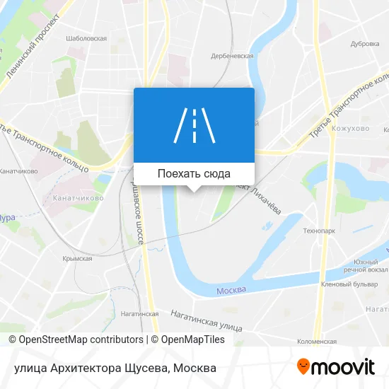 Карта улица Архитектора Щусева