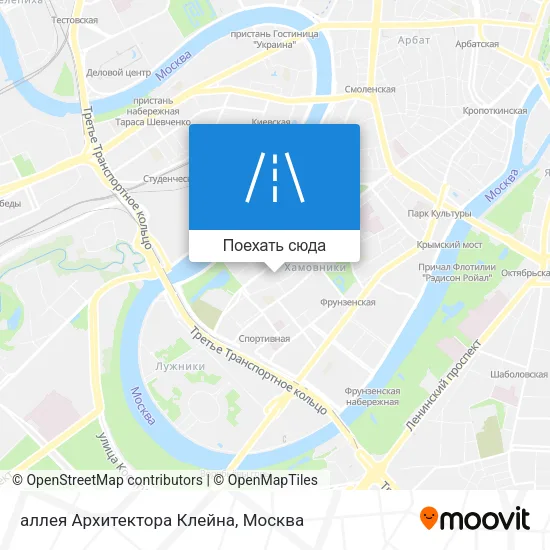 Карта аллея Архитектора Клейна