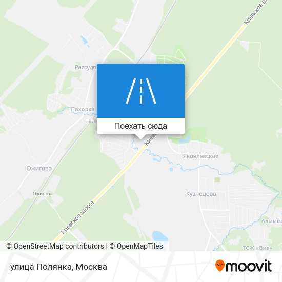 Карта улица Полянка