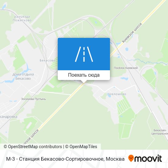 Карта М-3 - Станция Бекасово-Сортировочное