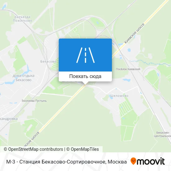 Карта М-3 - Станция Бекасово-Сортировочное