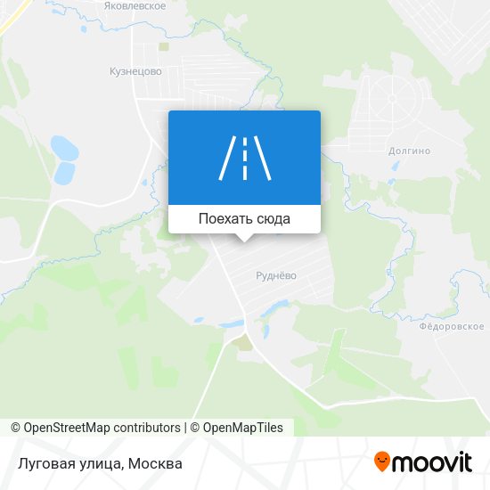 Карта Луговая улица