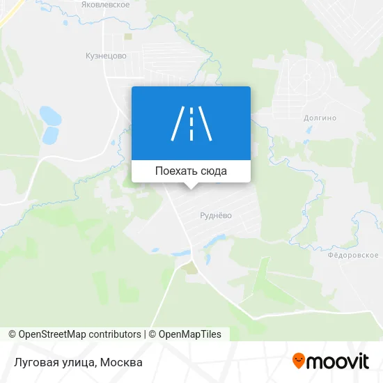Карта Луговая улица