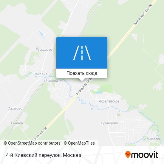 Карта 4-й Киевский переулок