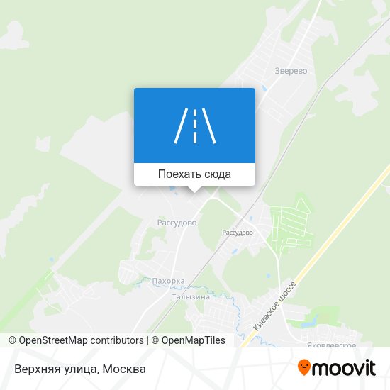 Карта Верхняя улица