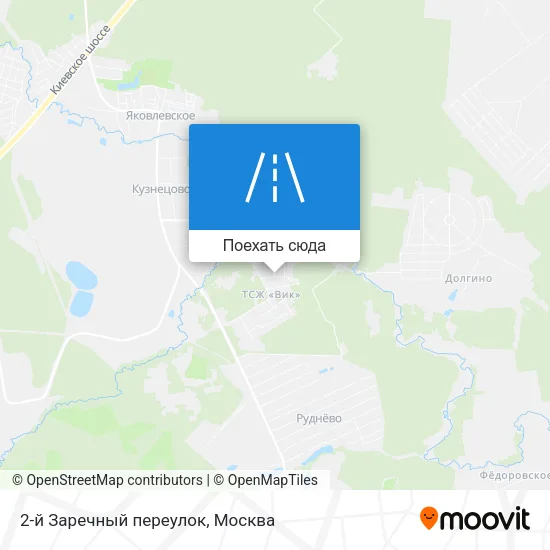 Карта 2-й Заречный переулок