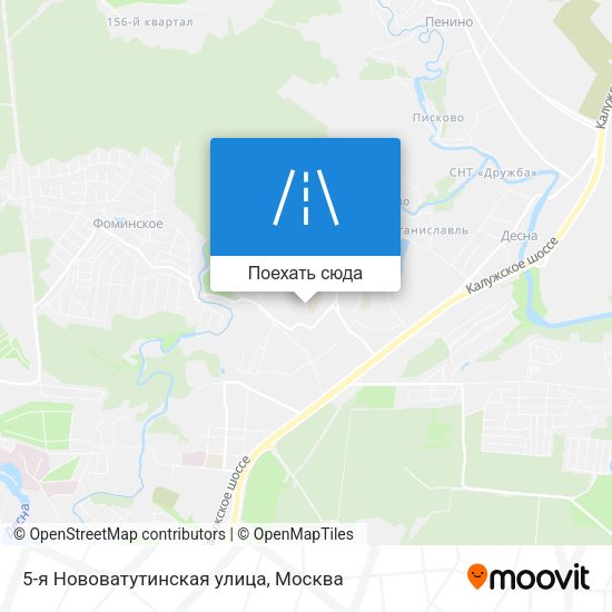 Карта 5-я Нововатутинская улица