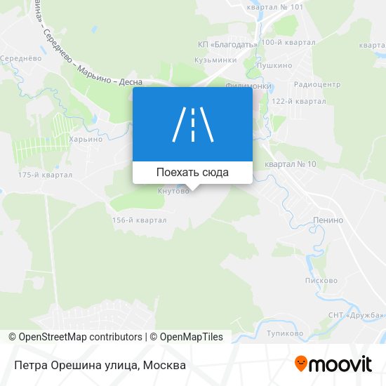 Карта Петра Орешина улица