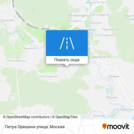 Карта Петра Орешина улица