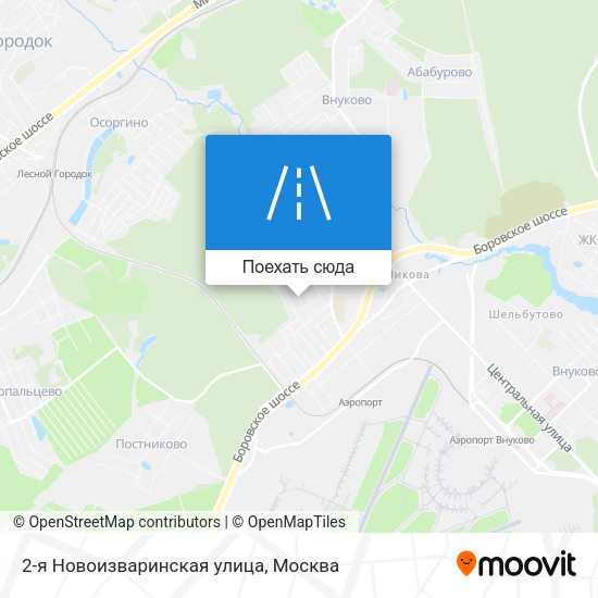 Карта 2-я Новоизваринская улица