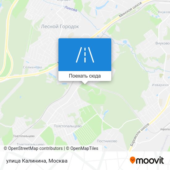 Карта улица Калинина