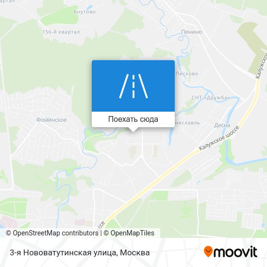 Карта 3-я Нововатутинская улица