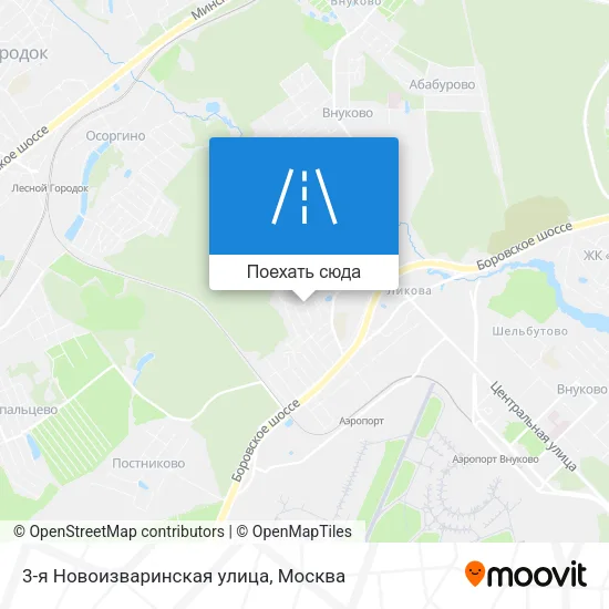 Карта 3-я Новоизваринская улица