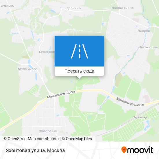 Карта Яхонтовая улица