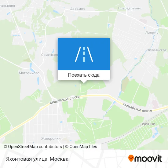 Карта Яхонтовая улица