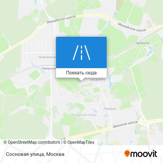 Карта Сосновая улица