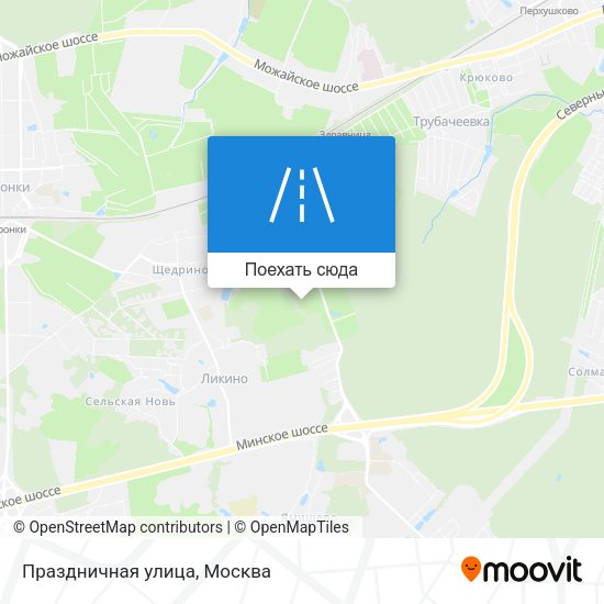 Карта Праздничная улица