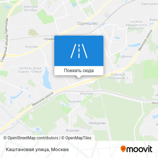 Карта Каштановая улица